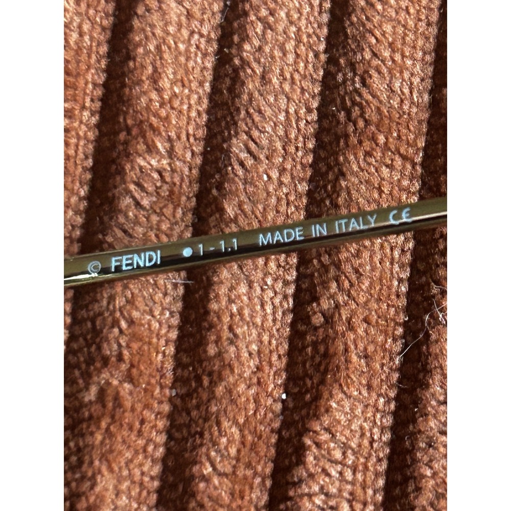 Fendi FF40013U Gold Square Sunglasses Brown Gradient FF Monogram Logo Italy - Picture 8 of 9